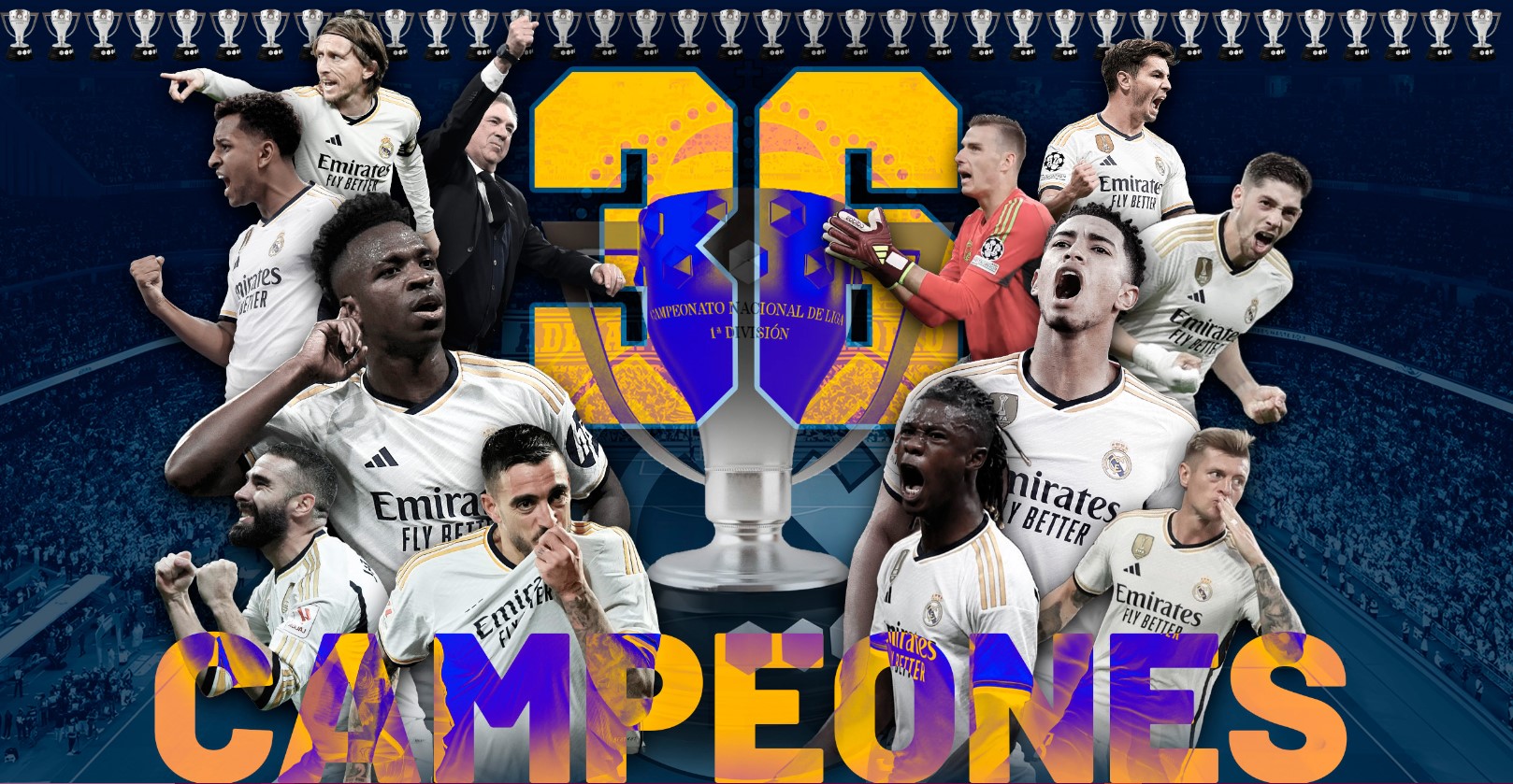 Real Madrid, campeón anticipado de su 36ta LaLiga