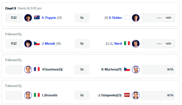 atp cincinnati pista3 martes12 2025